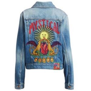 Mother The Pocket Bruiser Denim Embroidered Jacket
